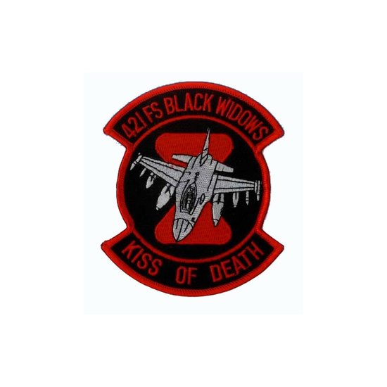 Vyšívaný odznak  421FS black widows - Kiss of Death 